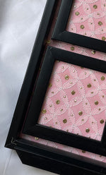 将图像加载到图库查看器中， Handcrafted Chikankari Tray with Two Coasters – Wooden Frame - HONC0295553
