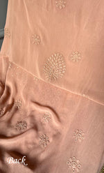 将图像加载到图库查看器中， Women&#39;s Lakhnavi Handcrafted Viscose Georgette Chikankari Full Suit Material - HONC0271097
