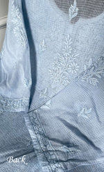Load image into Gallery viewer, Women's Lakhnavi Handcrafted Kota Cotton Semi - Stitched Kurta And Dupatta Set- HONC0314213