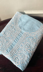 Load image into Gallery viewer, Women's Lakhnavi Handcrafted Cotton Chikankari Unstitched Kurti Fabric - HONC0326388