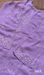 Load image into Gallery viewer, Women&#39;s Lakhnavi Handcrafted Viscose Georgette Chikankari Kurti - HONC0276105

