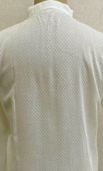 Load image into Gallery viewer, Men&#39;s Lucknowi Handcrafted Cotton Chikankari Kurta - HONC021589
