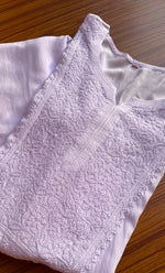 Load image into Gallery viewer, Women&#39;s Lucknowi Handcrafted Modal Cotton Chikankari Kurti - HONC0264904
