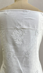 将图像加载到图库查看器中， Women&#39;s Lakhnavi Handcrafted Chanderi Silk Chikankari Unstitched Kurti Fabric - HONC0191288
