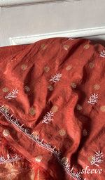 将图像加载到图库查看器中， Women's Lakhnavi Handcrafted Mul Chanderi Unstitched Chikankari Full Suit Material - HONC0321896