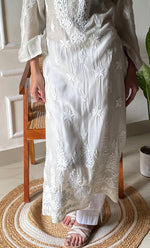 Load image into Gallery viewer, Women&#39;s Lucknowi Handcrafted Muslin Chikankari Kurti - HONC0292556
