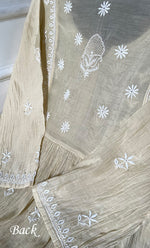 Load image into Gallery viewer, Women&#39;s Lakhnavi Handcrafted Mul Chanderi Semi-Stitched Kurta And Dupatta Set - HONC0281947
