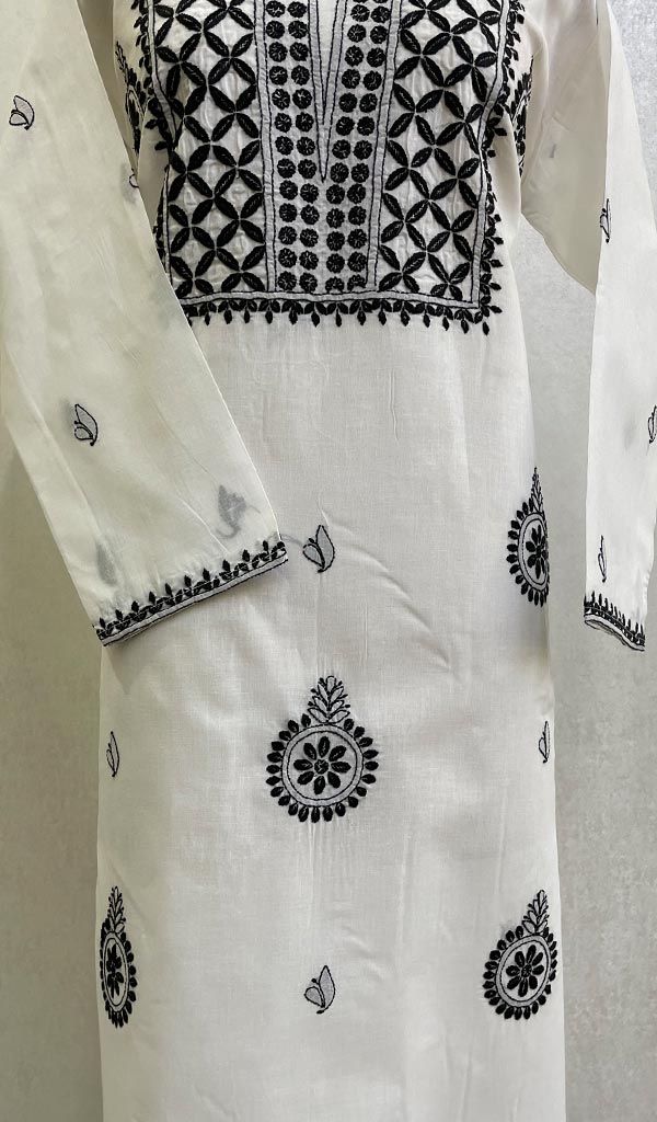 Women's Lucknowi Handcrafted Cotton Chikankari Kurti - HONC0117823