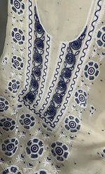 Load image into Gallery viewer, Women&#39;s Lakhnavi Handcrafted Pure Organza Chikankari Unstitched Kurta And Dupatta Set- HONC0310886

