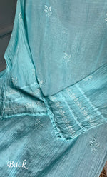 将图像加载到图库查看器中， Women&#39;s Lakhnavi Handcrafted Mul Chanderi Semi - Stitched Kurta And Dupatta Set - HONC0281966
