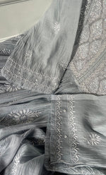 Load image into Gallery viewer, Women&#39;s Lakhnavi Handcrafted Mul Chanderi Semi - Stitched Kurta And Dupatta Set- HONC0309525
