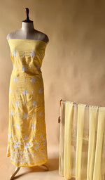 将图像加载到图库查看器中， Women's Lakhnavi Handcrafted Cotton Chikankari Kurta And Kurta Dupatta Set