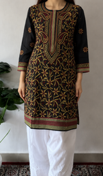 Women's Lakhnavi Handcrafted Cotton Chikankari Kurti - HONC04417