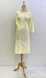 Load image into Gallery viewer, Women&#39;s Lucknowi Handcrafted Cotton Chikankari Kurti - HONC0159433