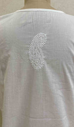 Load image into Gallery viewer, Women&#39;s Lakhnavi Handcrafted Cotton Chikankari Top - HONC038211