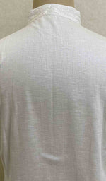 Load image into Gallery viewer, Men&#39;s Lucknowi Handcrafted Cotton Chikankari Kurta - HONC021607
