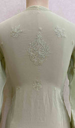 Women's Lakhnavi Handcrafted Viscose Georgette Chikankari Kurti - HONC026175