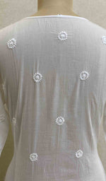 Load image into Gallery viewer, Women&#39;s Lucknowi Handcrafted Cotton Chikankari Kurti - NC069816
