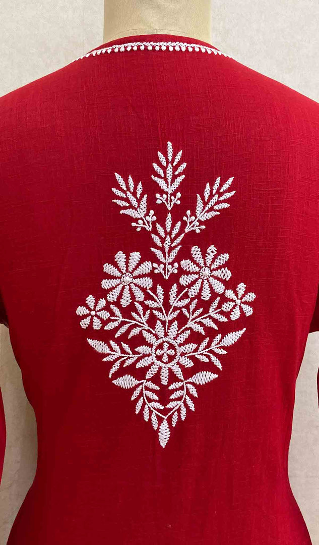 Women's Lucknowi Handcrafted Cotton Chikankari Kurti - HONC020819