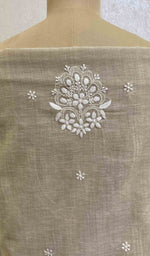 Load image into Gallery viewer, Women&#39;s Lucknowi Handcrafted Khadi Cotton Chikankari Unstitched Kurti Fabric - HONC028206