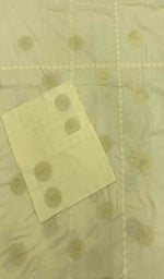 将图像加载到图库查看器中， Lakhnavi 手工制作的 Chikankari 棉质床单套装 - HONC043432