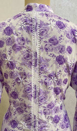 Load image into Gallery viewer, Women&#39;s Lakhnavi Handcrafted  Fox-Georgette Chikankari Top - HONC056106
