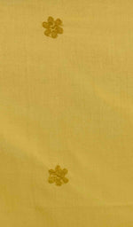 将图像加载到图库查看器中， Lakhnavi 手工制作的棉质 Chikankari 桌布 - HONC041215