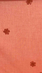 将图像加载到图库查看器中， Lakhnavi 手工制作的棉质 Chikankari 桌布 - HONC041271