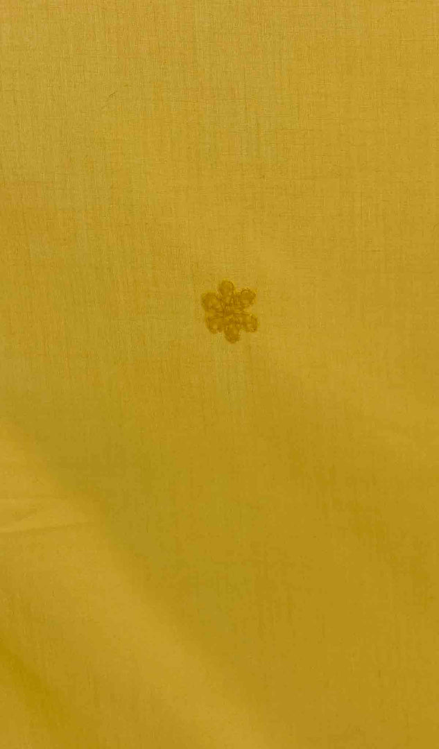 Lakhnavi 手工制作的棉质 Chikankari 桌布 - HONC041254