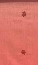 将图像加载到图库查看器中， Lakhnavi 手工制作的棉质 Chikankari 桌布 - HONC041225