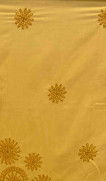 将图像加载到图库查看器中， Lakhnavi 手工制作的棉质 Chikankari 桌布 - HONC041222