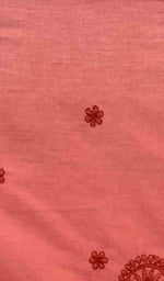 将图像加载到图库查看器中， Lakhnavi 手工制作的棉质 Chikankari 桌布 - HONC041211