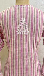 Women's Lakhnavi Handcrafted Cotton Chikankari Kurti - HONC083856
