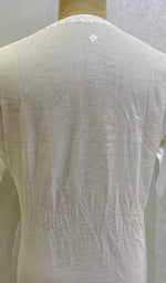 Load image into Gallery viewer, Men&#39;s Lucknowi Handcrafted Cotton Chikankari Kurta - HONC078950
