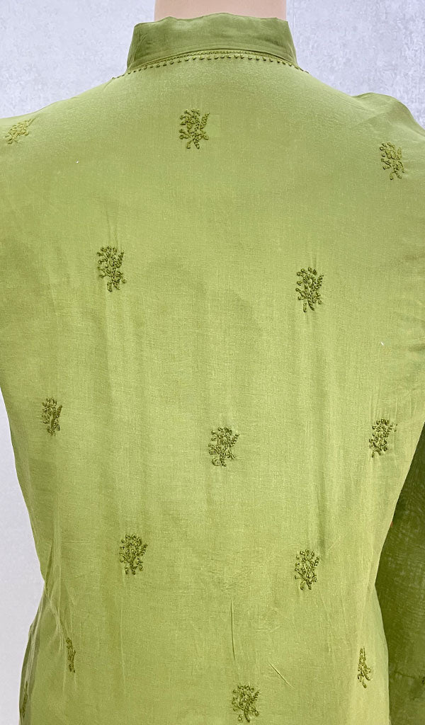 Men's Lucknowi Handcrafted Cotton Chikankari Kurta - HONC098839