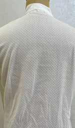 Load image into Gallery viewer, Men&#39;s Lucknowi Handcrafted Cotton Chikankari Kurta - HONC085885
