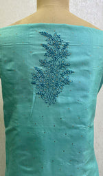 Load image into Gallery viewer, Women&#39;s Lakhnavi Handcrafted Munga Silk Chikankari Kurta And Dupatta Set - HONC0107590
