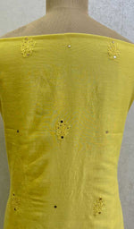 Load image into Gallery viewer, Women&#39;s Lakhnavi Handcrafted Chanderi Silk Chikankari Full Suit Material - HONC0107754