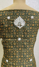 Load image into Gallery viewer, Women&#39;s Lakhnavi Handcrafted Kota Cotton Chikankari Unstitched Kurti Fabric - Honc086925