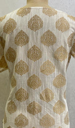 Load image into Gallery viewer, Women&#39;s Lakhnavi Handcrafted Cotton Chikankari Top - HONC082576