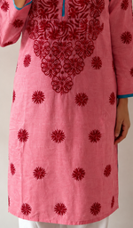 Cotton Chikankari Stitched Kurti HONC0339529