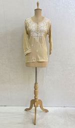 Load image into Gallery viewer, Women&#39;s Lucknowi Handcrafted Cotton Chikankari Top - HONC091536