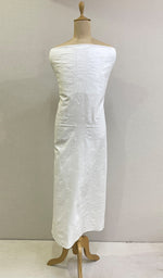 将图像加载到图库查看器中， Lucknowi Handcrafted White Cotton Chikankari Unstitched Men&#39;s Kurta Fabric -  HONC0222195
