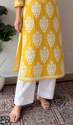 Women's Lucknowi Handcrafted Modal Cotton Chikankari Kurti- HONC0392375