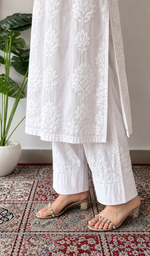 Women's Lucknowi Handcrafted Modal Cotton Chikankari Kurti- HONC0392420