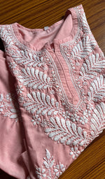将图像加载到图库查看器中， Women&#39;s Lucknowi Handcrafted Cotton Chikankari Kurti - HONC0300985
