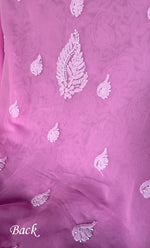 将图像加载到图库查看器中， Vamika Women's Lucknowi Handcrafted Faux-Georgette Unstitched Chikankari Suit Material - HONC0330338