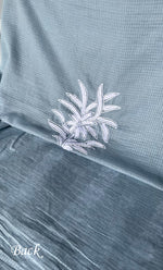 Load image into Gallery viewer, Women&#39;s Lucknowi Handcrafted Kota Cotton Chikankari Unstitched Kurta And Dupatta Set - HONC0312637
