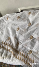 Load image into Gallery viewer, Women's Lakhnavi Handcrafted Mul Chanderi Unstitched Kurta And Dupatta Set - HONC0329227