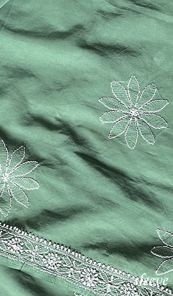 Women's Lakhnavi Handcrafted Cotton Chikankari Suit Material - HONC275057